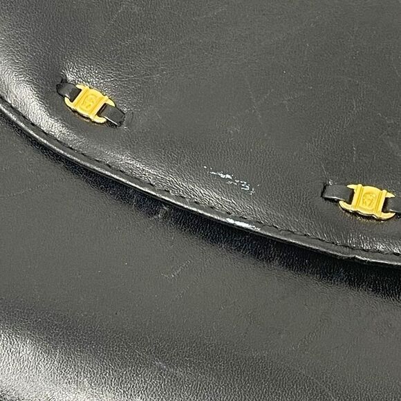 Vintage Etienne Aigner Handbag Purse Black Leather Shoulder Bag Classic - Picture 10 of 13